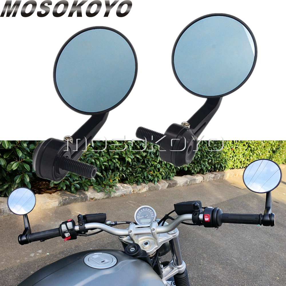 12mm Bolton CNC Round Handlebar Bar End Mirrors Side Mirror for BMW R