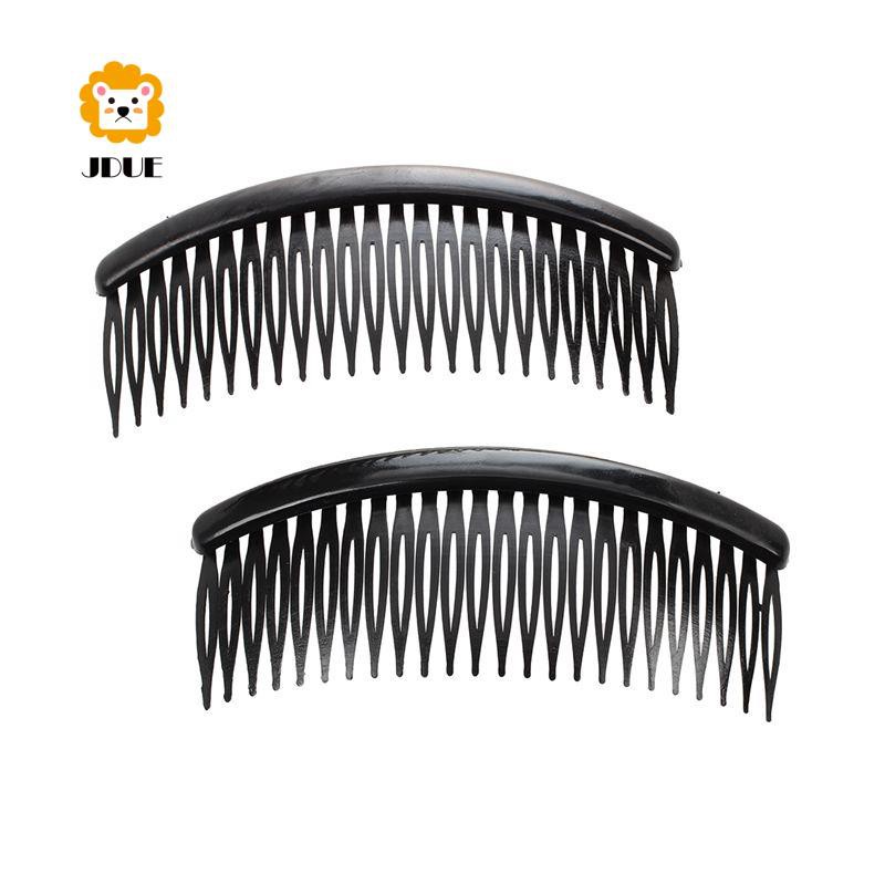 Black Plastic 24 Teeth Hair Comb Clip Clamp 2 Pcs for Lady Girls | Shopee  Philippines