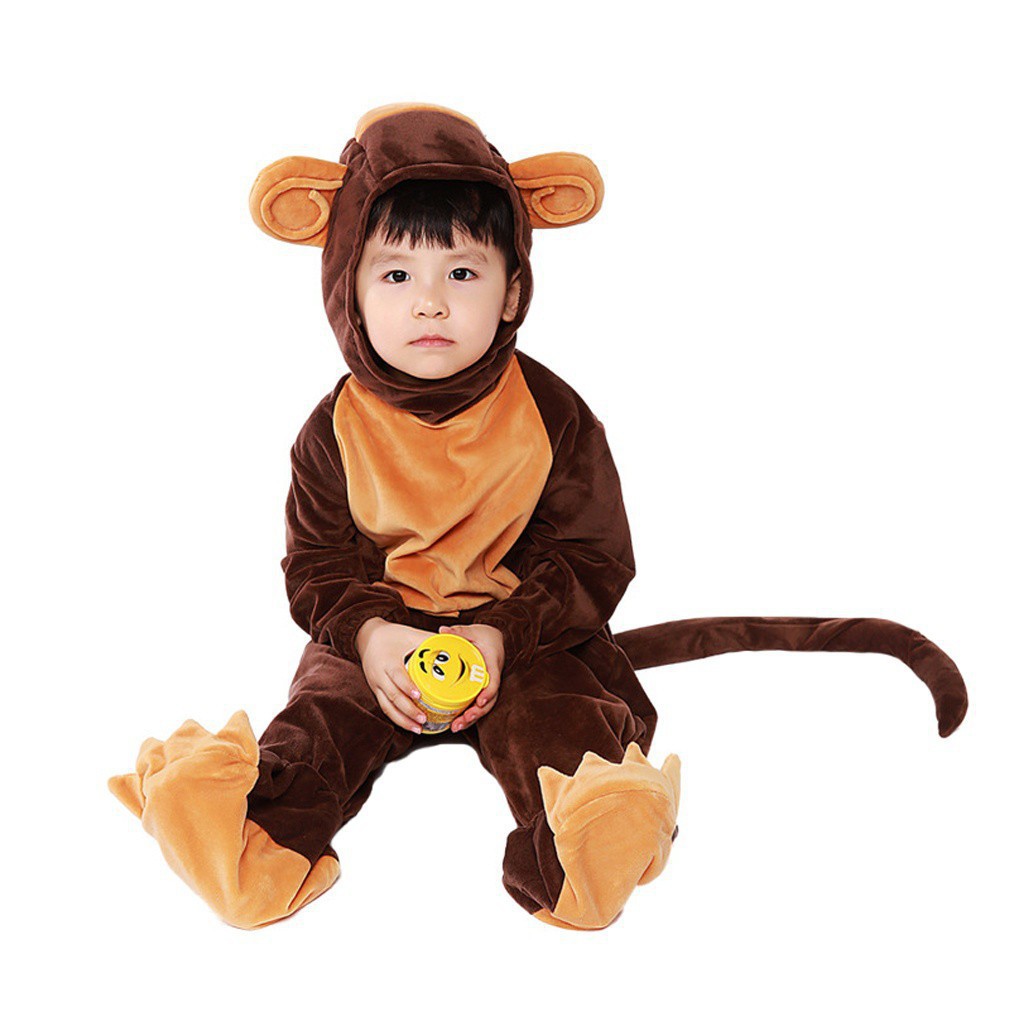 Kids Baby Monkey Onesie Cosplay Costume Animal Dress Up Outfit Shopee Philippines
