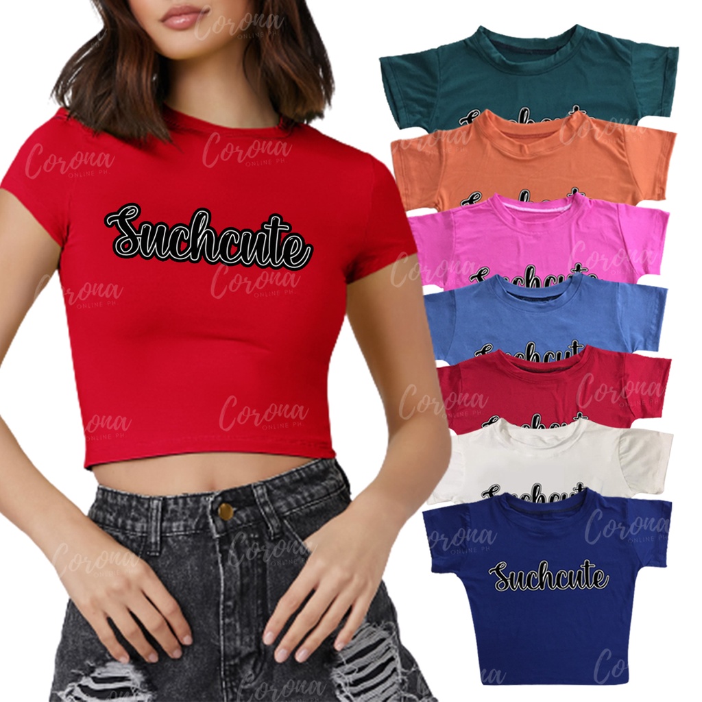 Trendy Suchcute Sublimation Print Crop Top for Women Shopee Philippines
