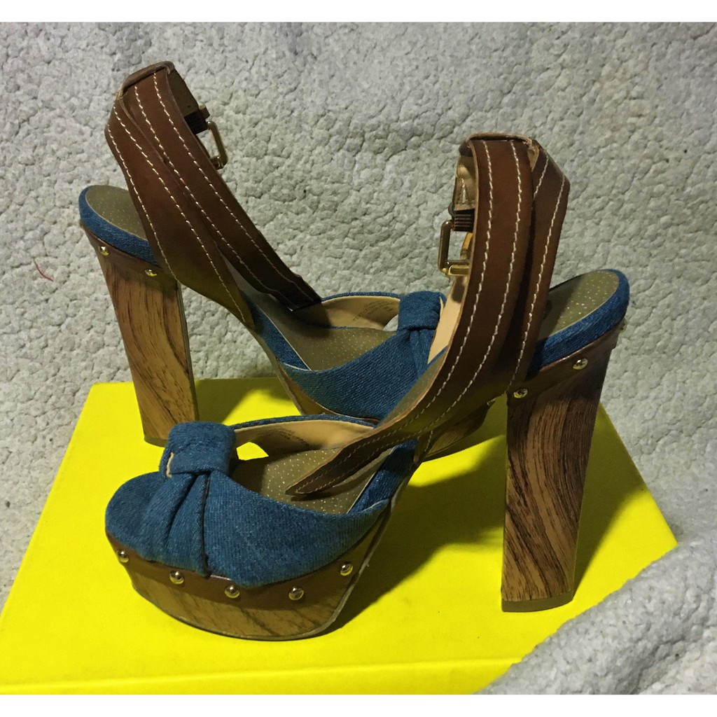 guess denim heels