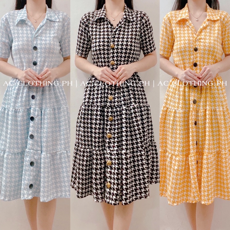 BHEA PRINTED POLO MIDI 3 LAYERED DRESS BY AC.CLOTHING.PH Shopee