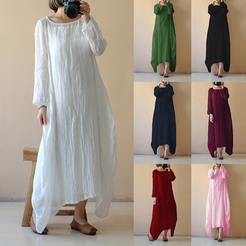 a line cotton maxi dress