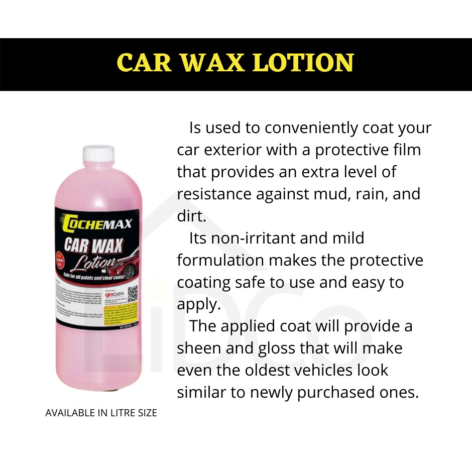 Cochemax CAR WAX LOTION with Carnauba wax Shopee Philippines