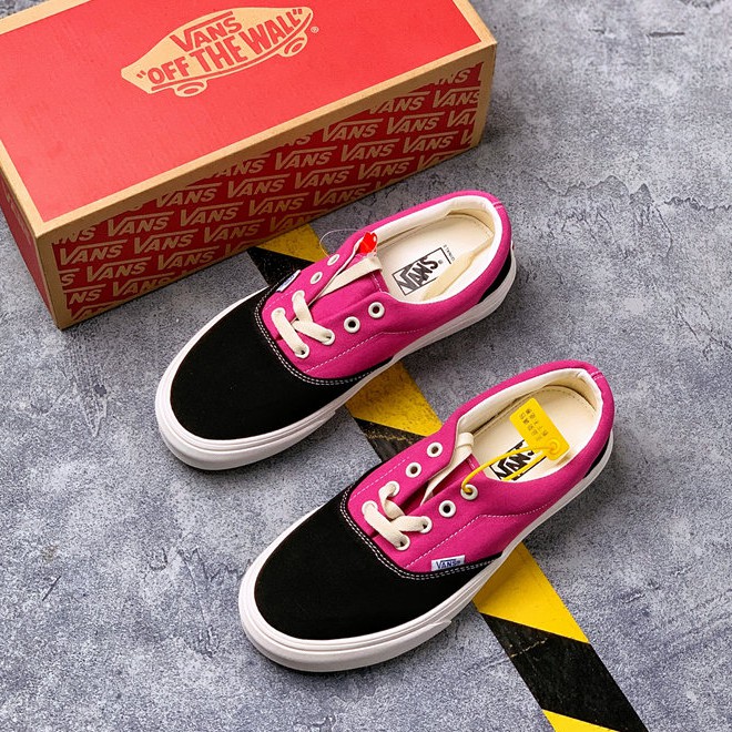 vans shoes black and pink