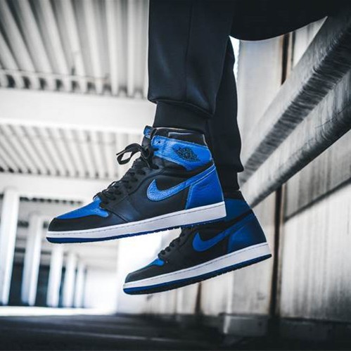 nike jordan 1 black and blue