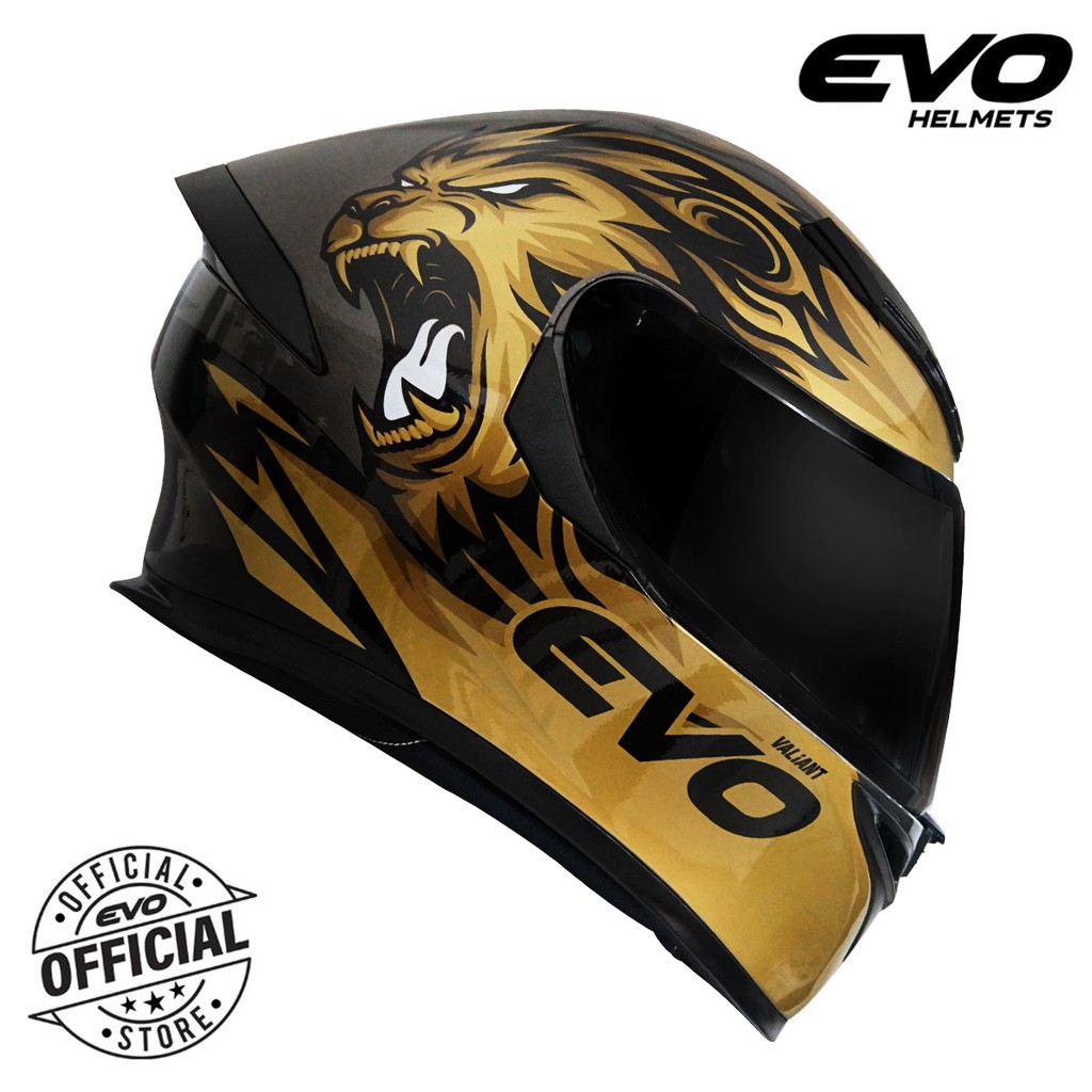 evo helmet dual visor matte black