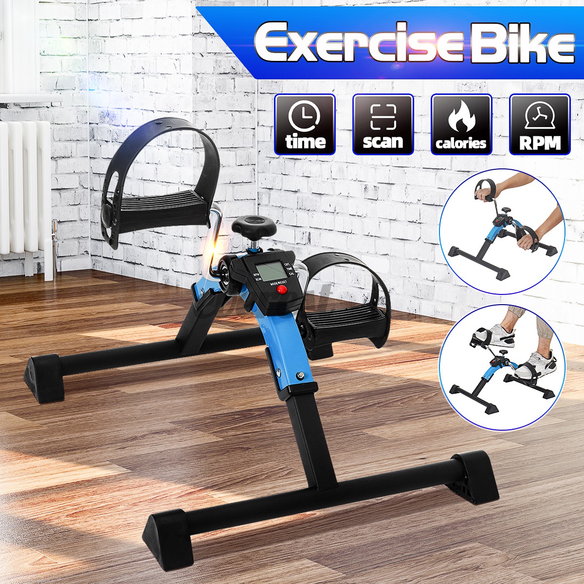 anzen foldable digital mini gym bike