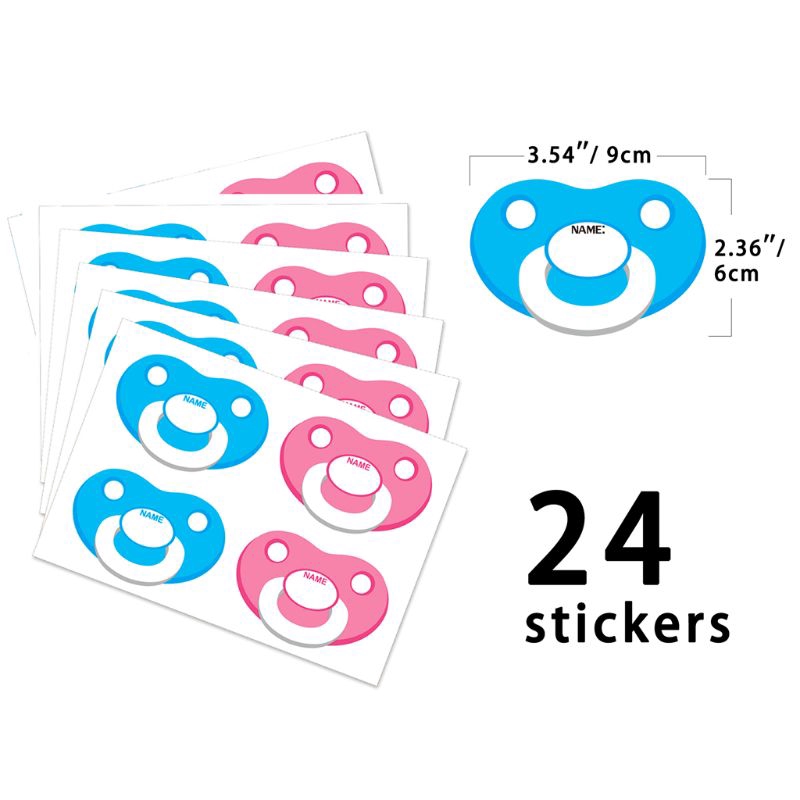 Pin the Dummy on the Baby Game with 24Pcs Pacifier Stickers for Baby Shower Party Supplies FEPITO Baby Shower Party Games 