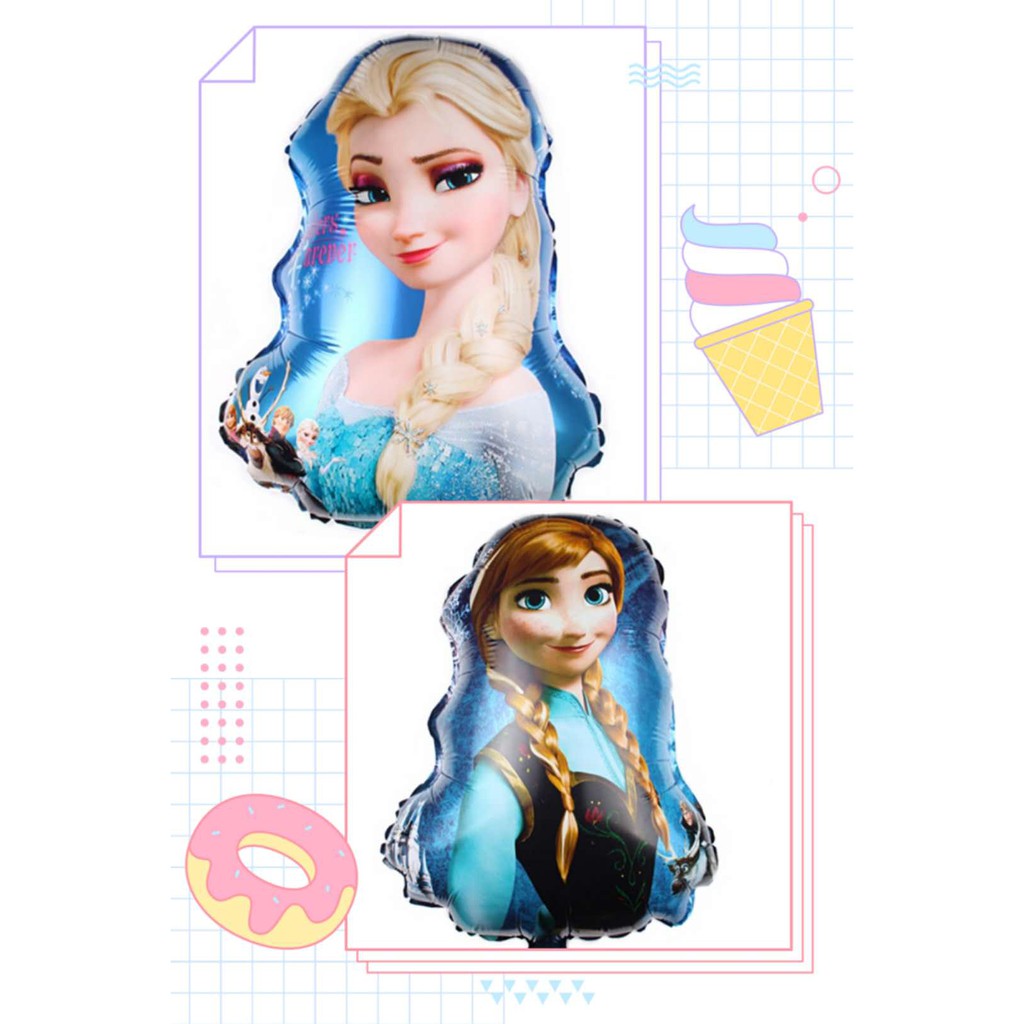 24 inches INS Frozen theme Anna and Elsa head model birthday party decorations aluminum foil balloon