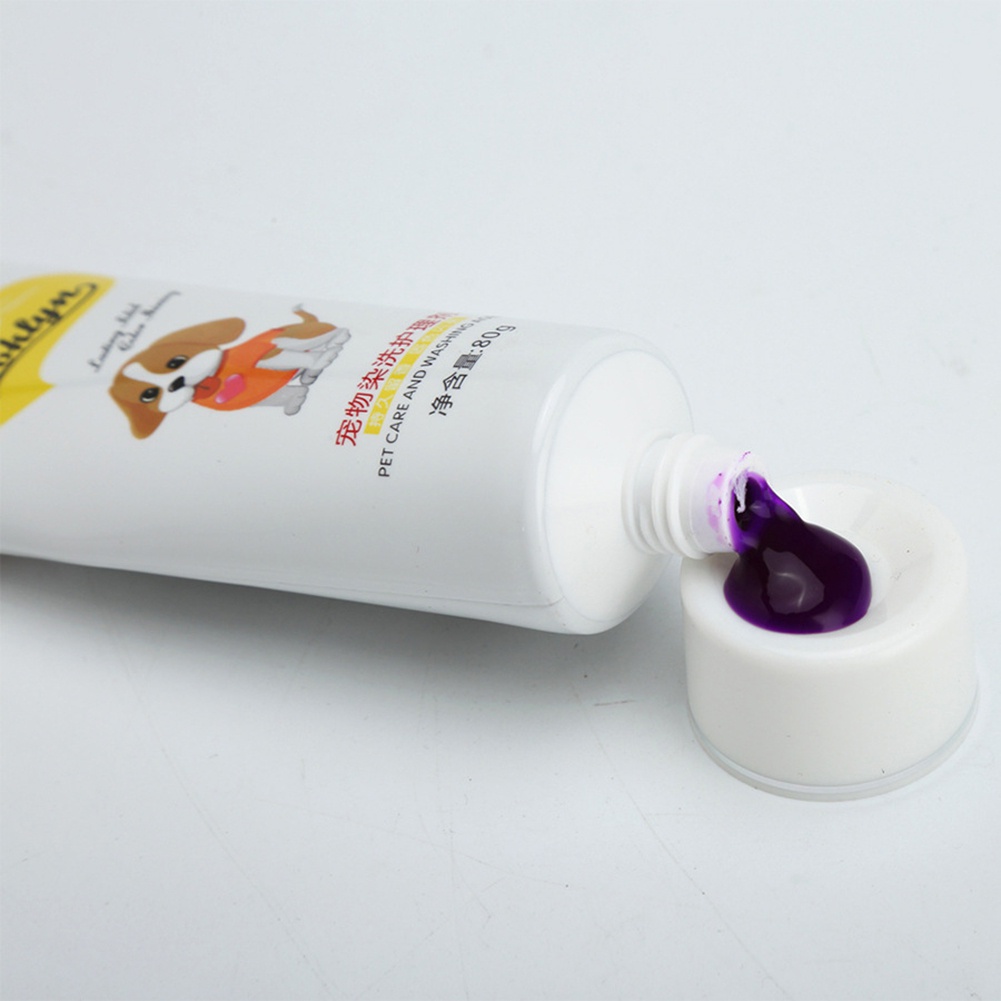 【Local spot】80g Pet Dog Cat Animals Hair Coloring Dyestuffs Dyeing Pigment Agent Supplies #7