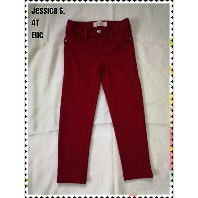 baby red jeans