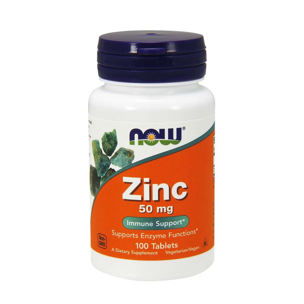 Now Zinc Gluconate 50mg 100 Tablets faster Vitamin C absorption