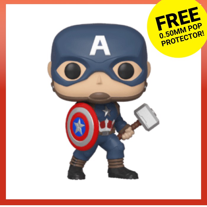 funko pop captain america con mjolnir