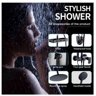 304 Stainless Shower Set  4-Function Mixer Shower Kit Shower Head adjustable 360 ° rotation #9
