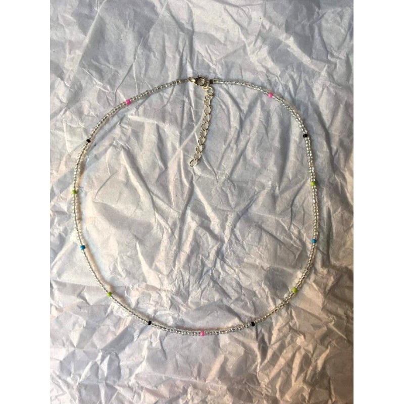Trendy Beaded Clavicle Necklace inspired by Hwang Hyunjin of Stray Kids kpop | luvbeads