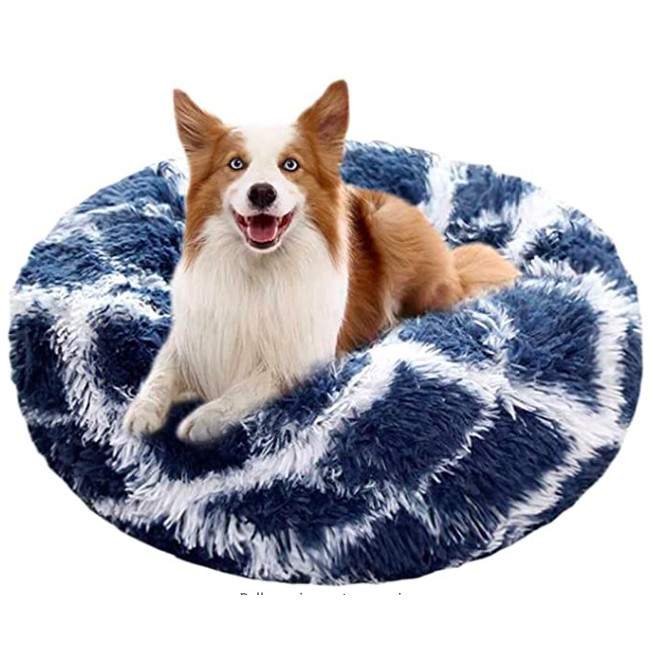 Skyblue Original Anxiety Bed Round Pet Bed for Cat Dog Nest Anti