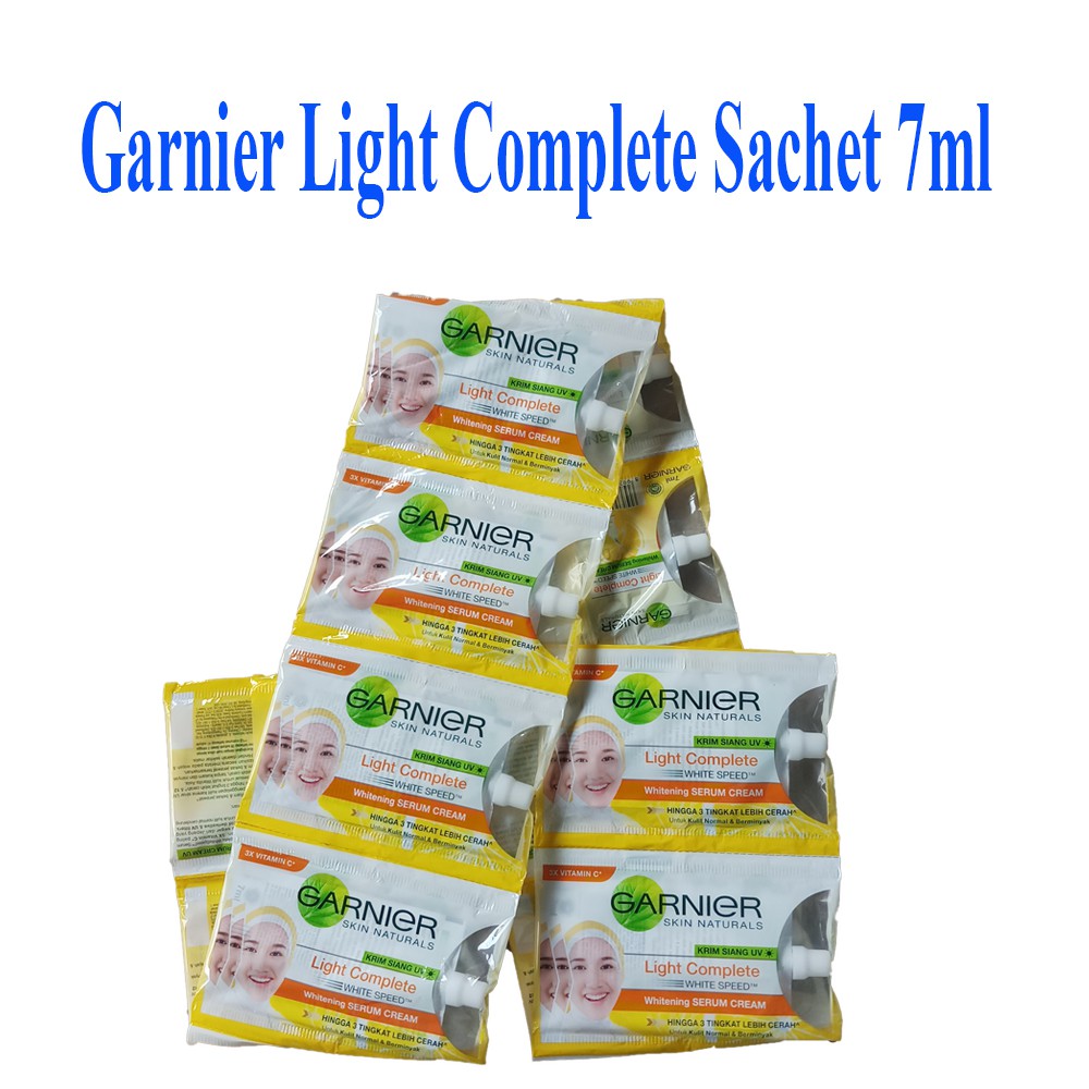garnier light complete day cream sachet