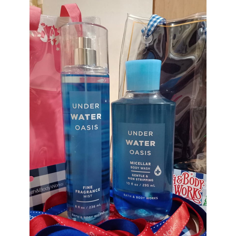 Bath And Body Works Underwater Oasis 2 Piece Fragrance Set Body Wash And Mist 7758