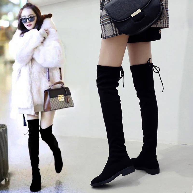 above the knee flat boots