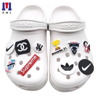 Fashion LOGO Design Series Jibbitz shoes accessories Charms Clogs Pins for shoes bags