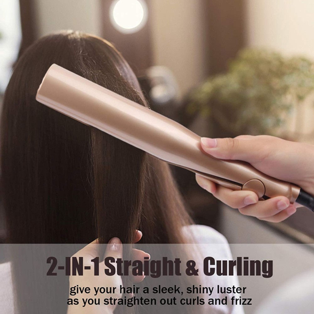 how to straighten hair with a curling wand