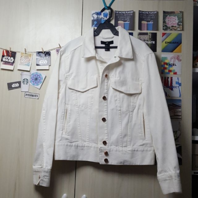 denim jacket rose gold buttons