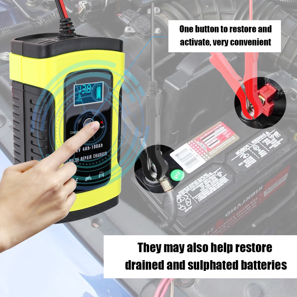 charging a motorcycle battery with a car battery