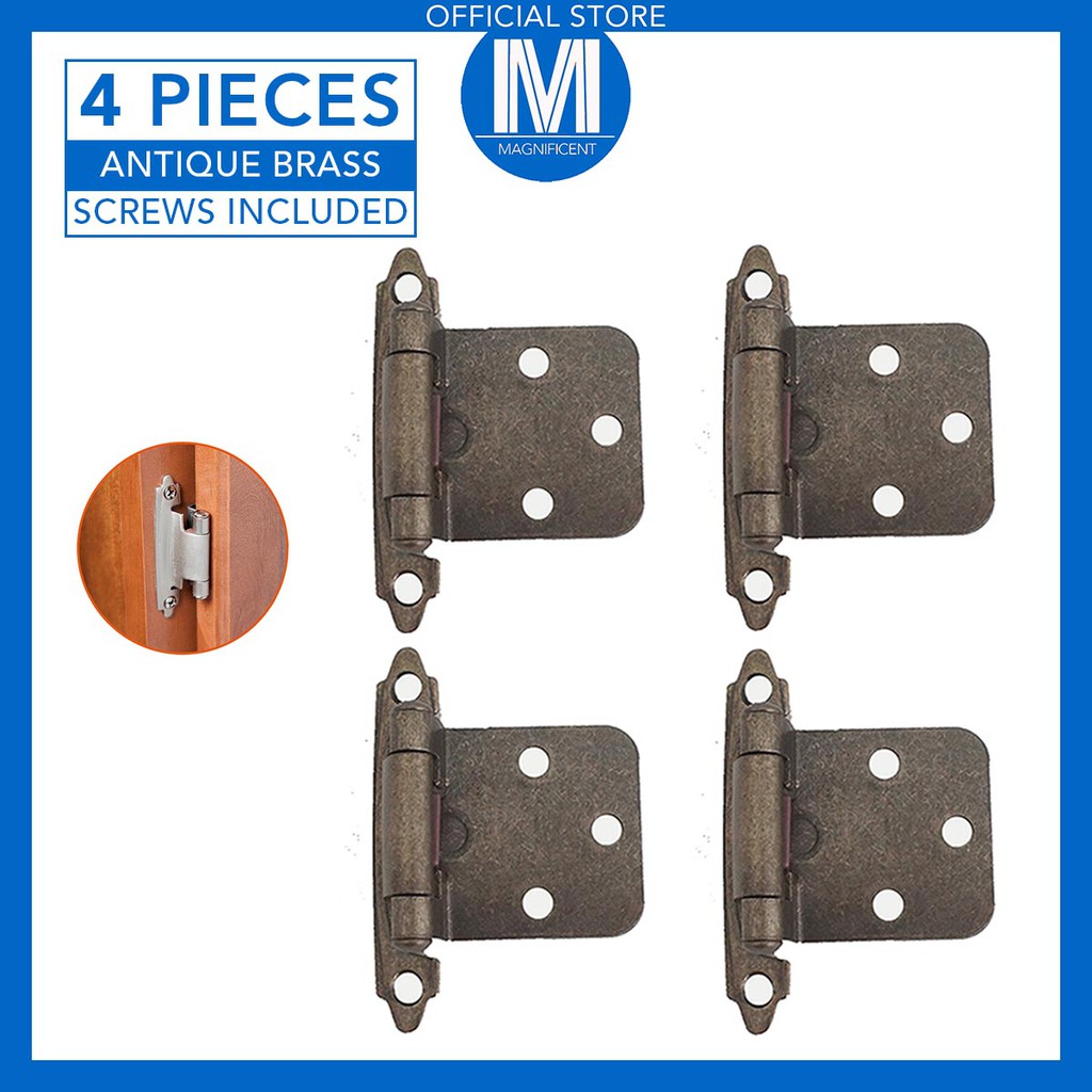 Surface Mounted Overlay Self Closing Hinge 4 Pieces Shopee