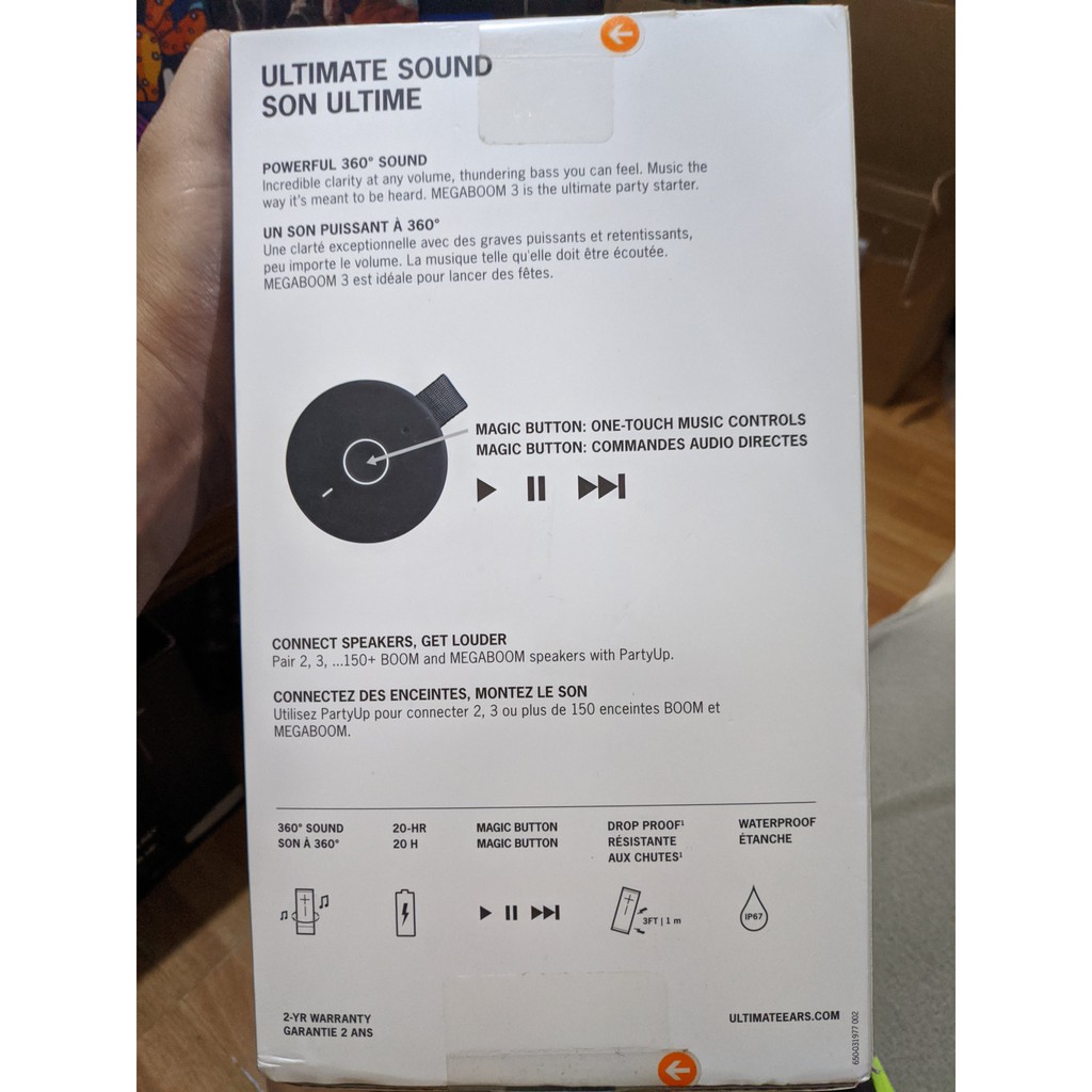 ue megaboom controls