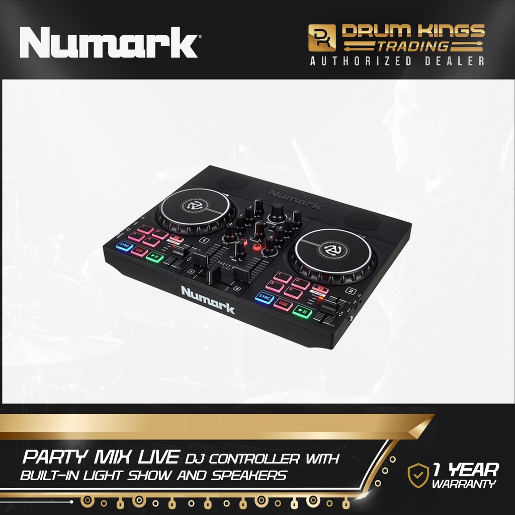Numark Party Mix Live DJ Controller with BuiltIn Lights & Speakers