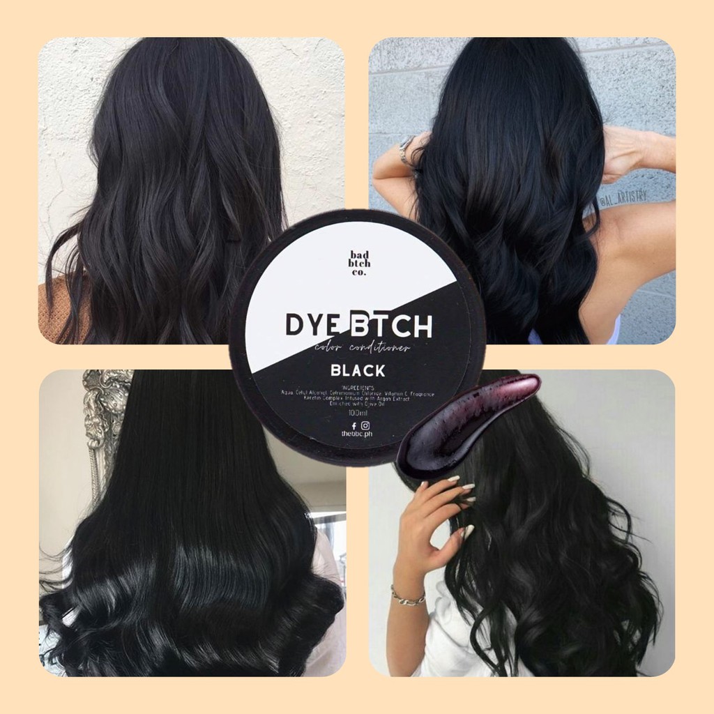 Black Black Bad Btch Co Dye Btch Color Conditioner Black Hair Dye Wondhairland Cod Shopee Philippines