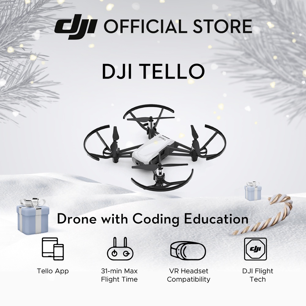 DJI Tello Drone Quadcopter with HD Camera and VR DIY Accessories Throw