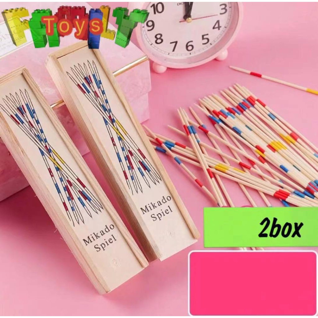 Wisplye Stäbchen-Spiel - Lustiges Geschicklichkeitsspiel Mit Würfel Für Kinder Ab 3 Jahren