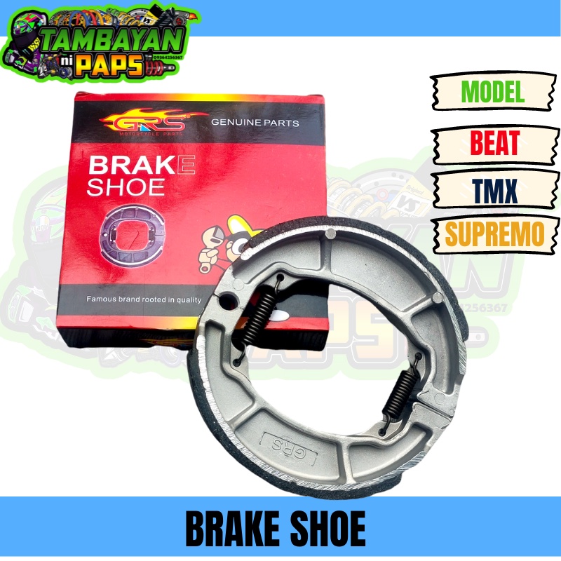 MOTORCYCLE BRAKE SHOE FOR HONDA BEAT / TMX / SUPREMO (MR MABENTA) Shopee Philippines