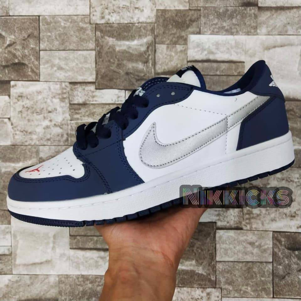 Nike Sb X Air Jordan 1 Low Dark Powder Blue White Shopee Philippines