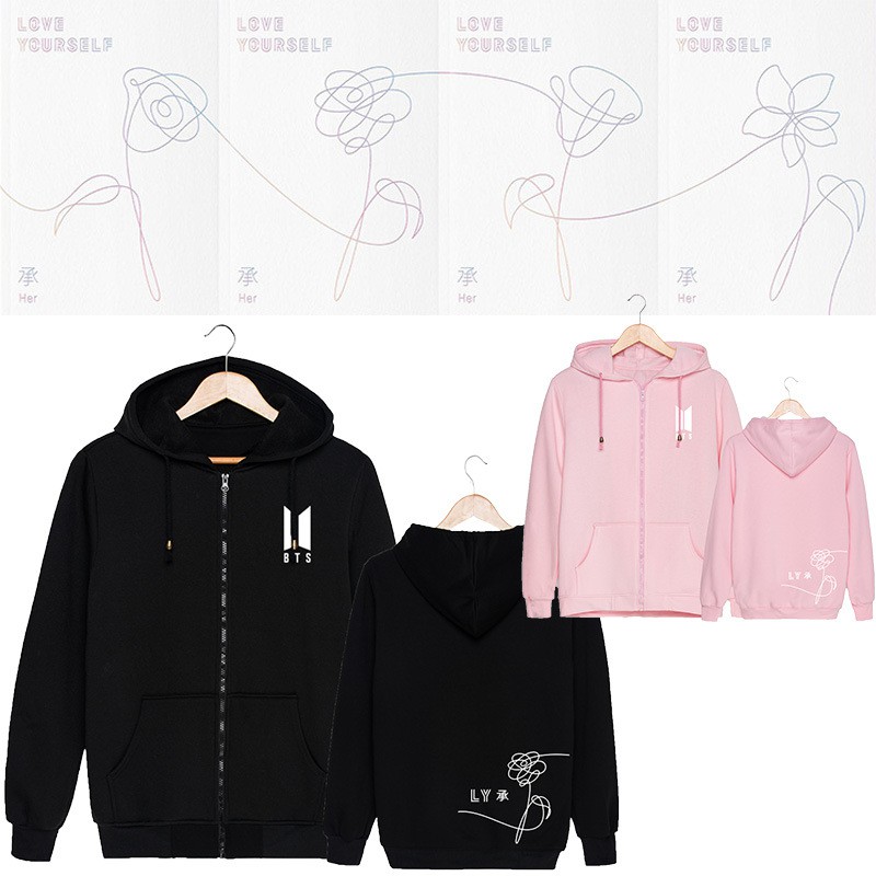 bts love yourself zipper hoodie