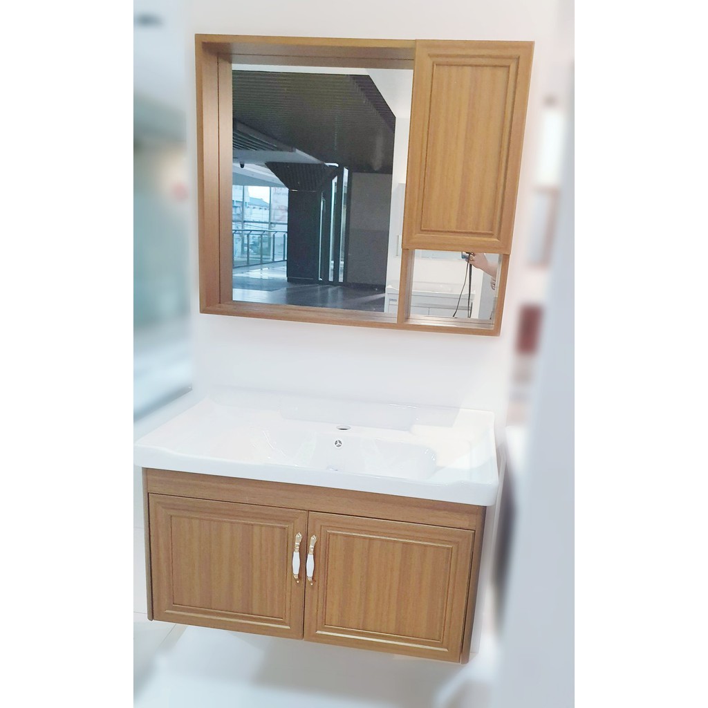 Aluminum Bathroom Cabinet Vanity Cabinet With Mirror And Ceramic Sink Shopee Philippines Aluminum Bathroom Cabinet Vanity Cabinet With Mirror And Ceramic Sink Shopee Philippines