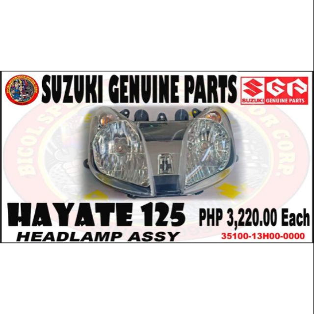 suzuki hayate headlight price