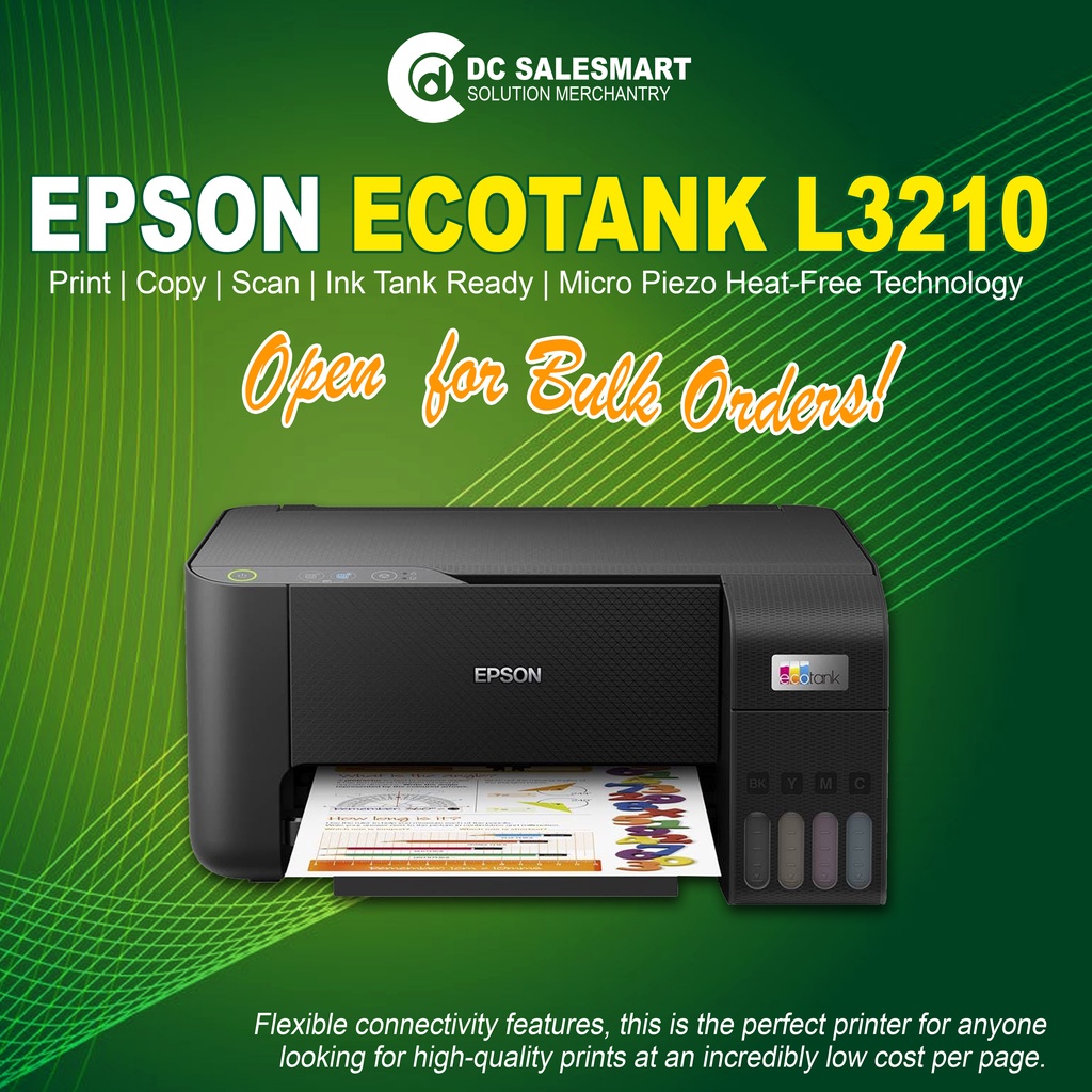 Epson Ecotank L3210 3 In 1 Printer Replacement Model For L3110 | Shopee ...