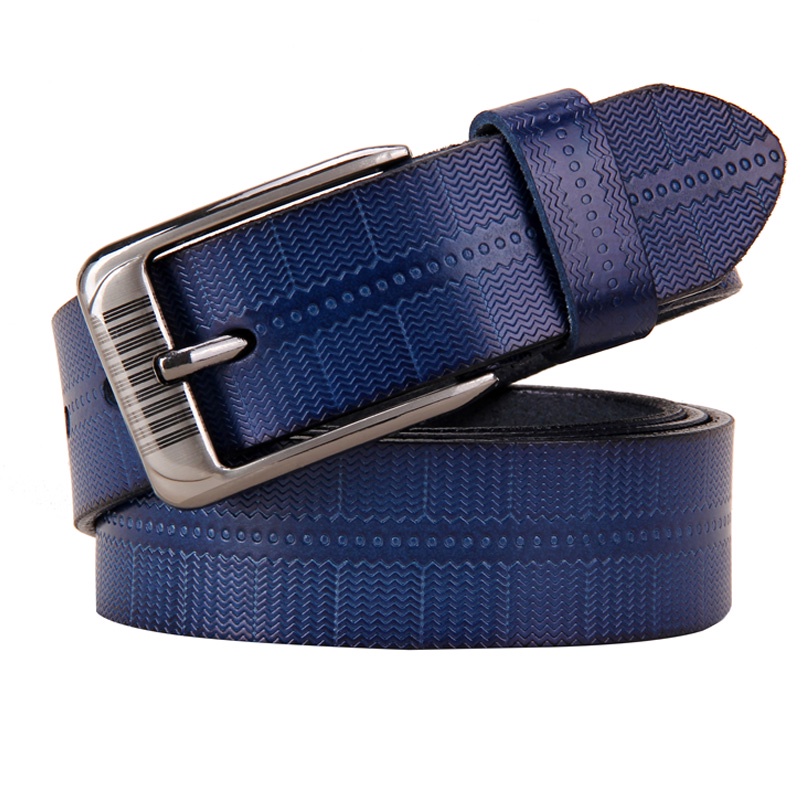 Fashion embossed genuine leather belts for women High quality Pin