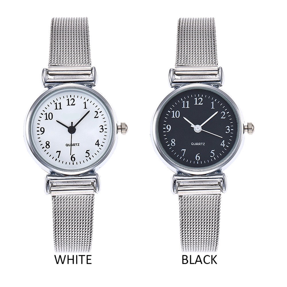 Fashion Women Silver Small Stainless Steel Quartz Watch  