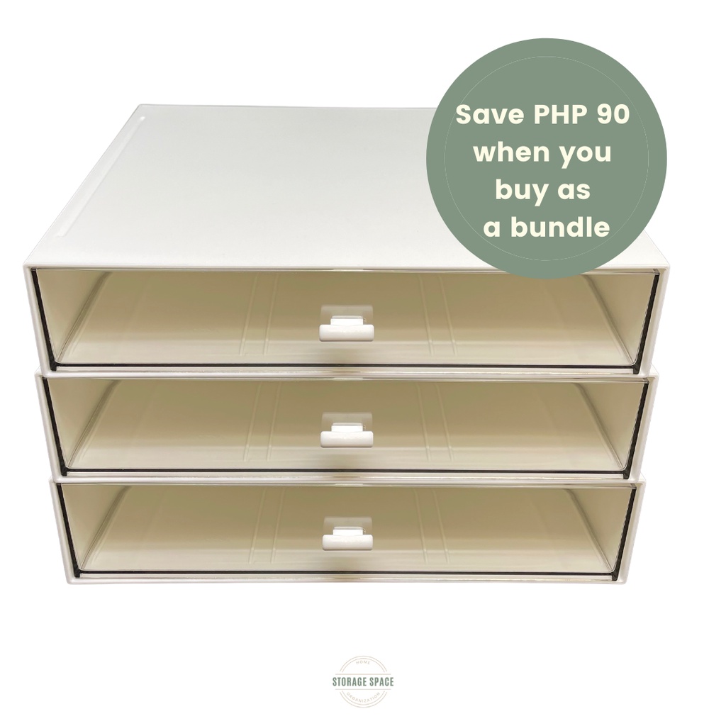 Stackable Desk Drawer Bundle of 3 Single Drawers Shopee Philippines