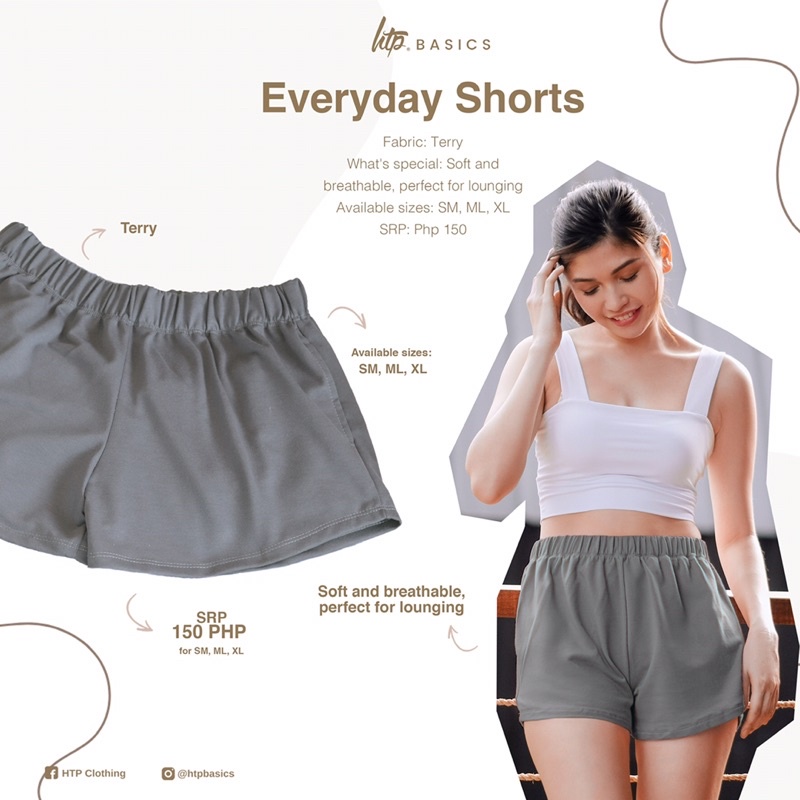 HTP BASIC everyday short(women) | Shopee Philippines