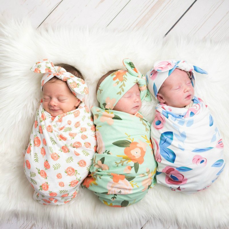 newborn baby boy swaddle set