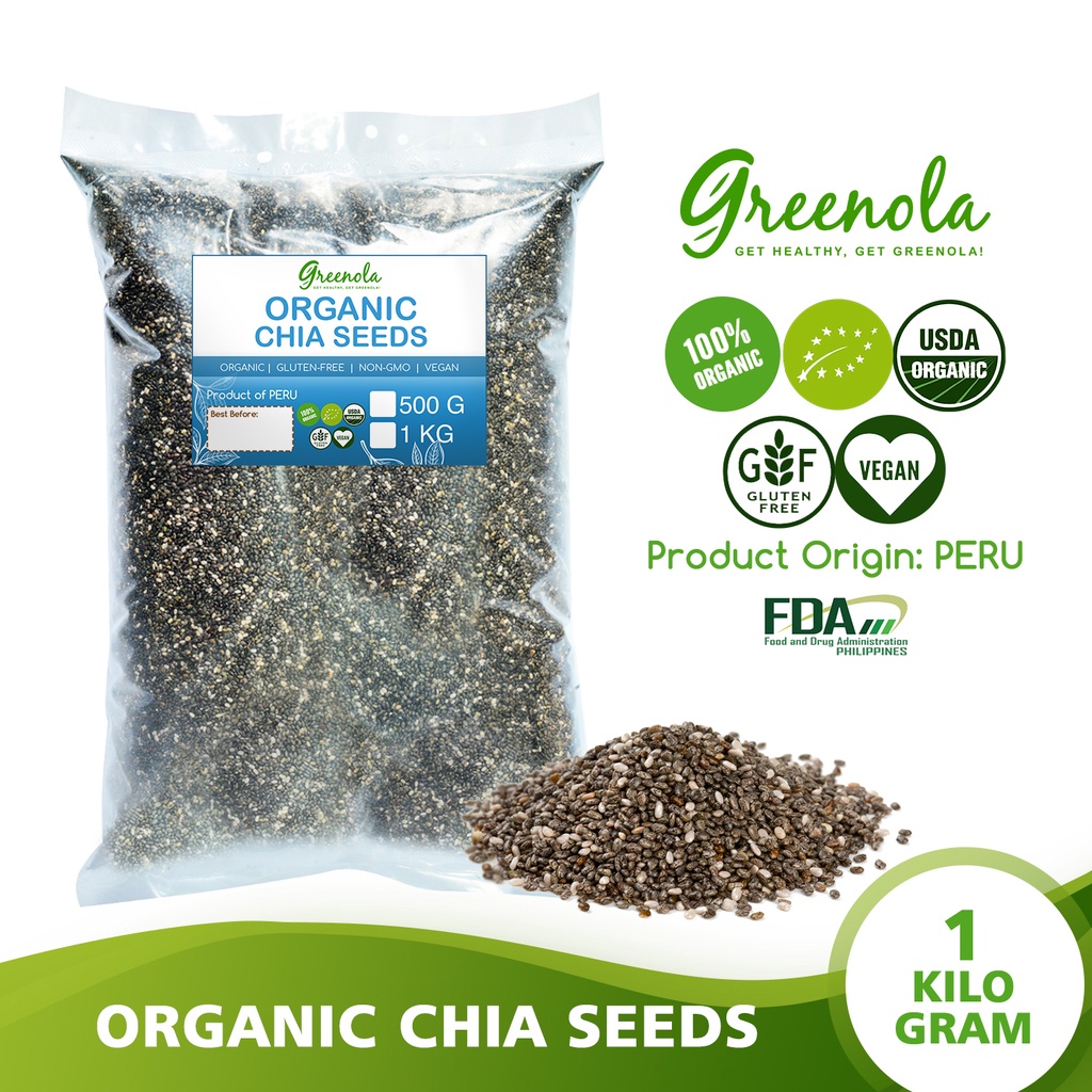 Greenola Organic Chia Seeds (Wholesale) 250g 500g 1kg Shopee Philippines