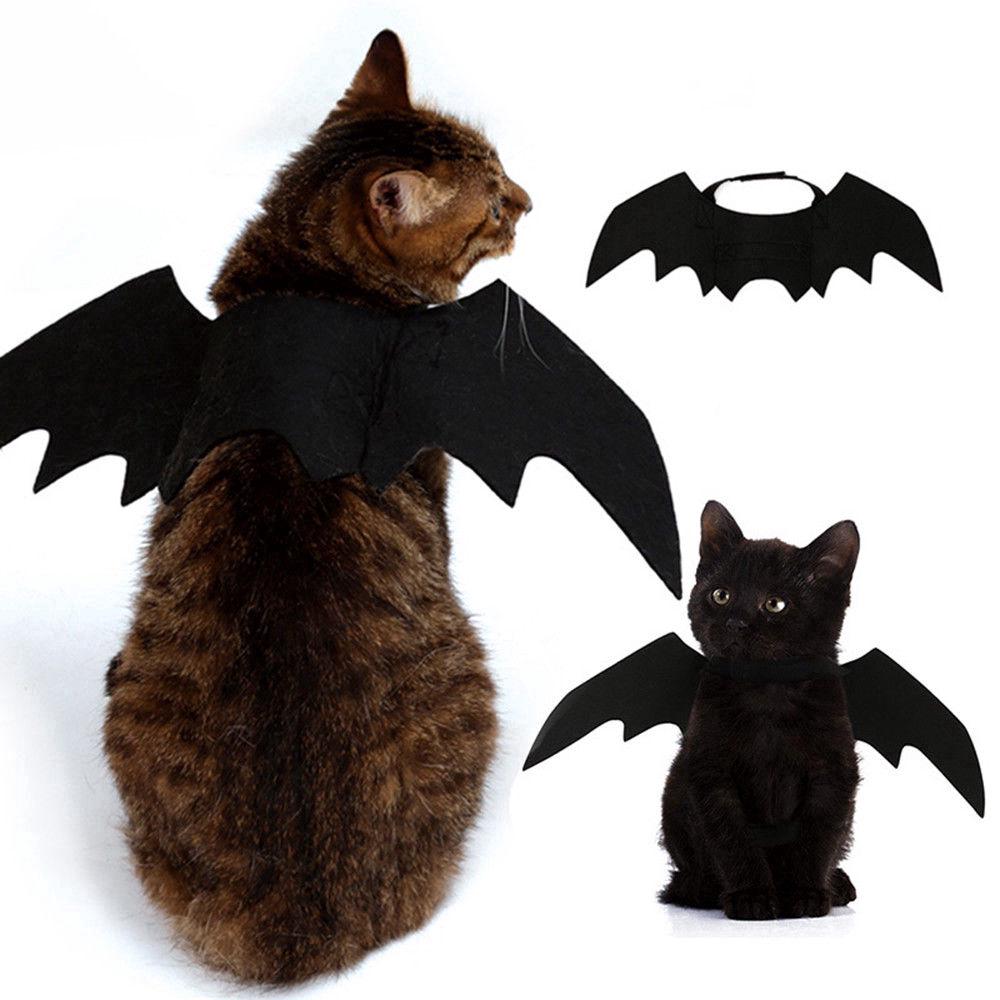 1PC Pet Dog Cat Bat Vampire Halloween Fancy Dress Wings
