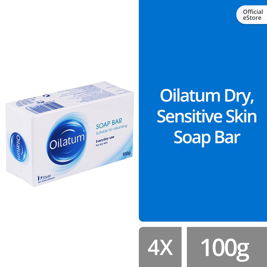 Oilatum Dry, Sensitive Skin Soap Bar 100g Set of 4 (By Stada