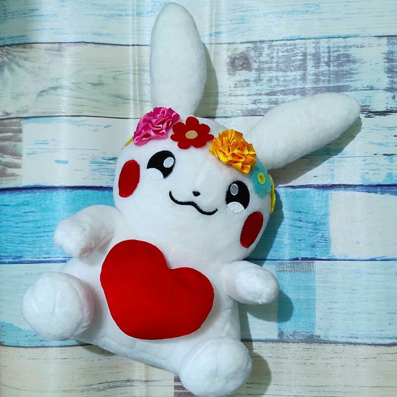 pikachu heart plush