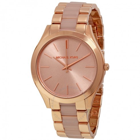 michael kors slim runway rose gold